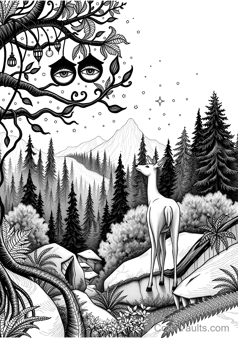 Magischer Forest coloring page 2