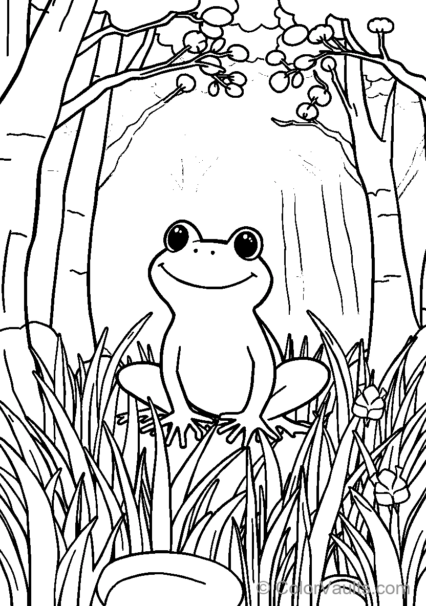 Smiling Frog in Nature