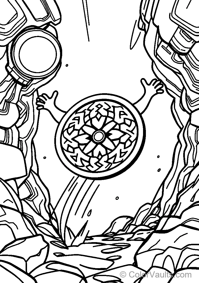 Mandala With Reaching Figures