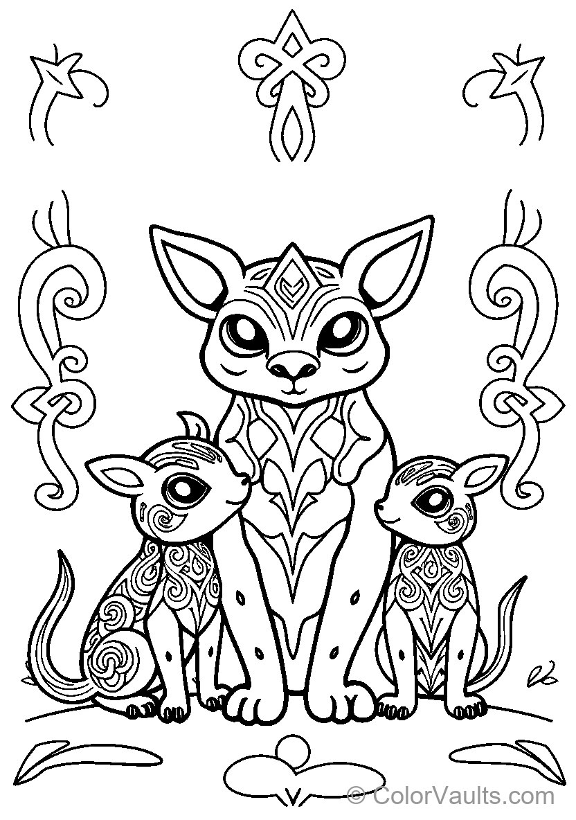 Stylized Mandala Family
