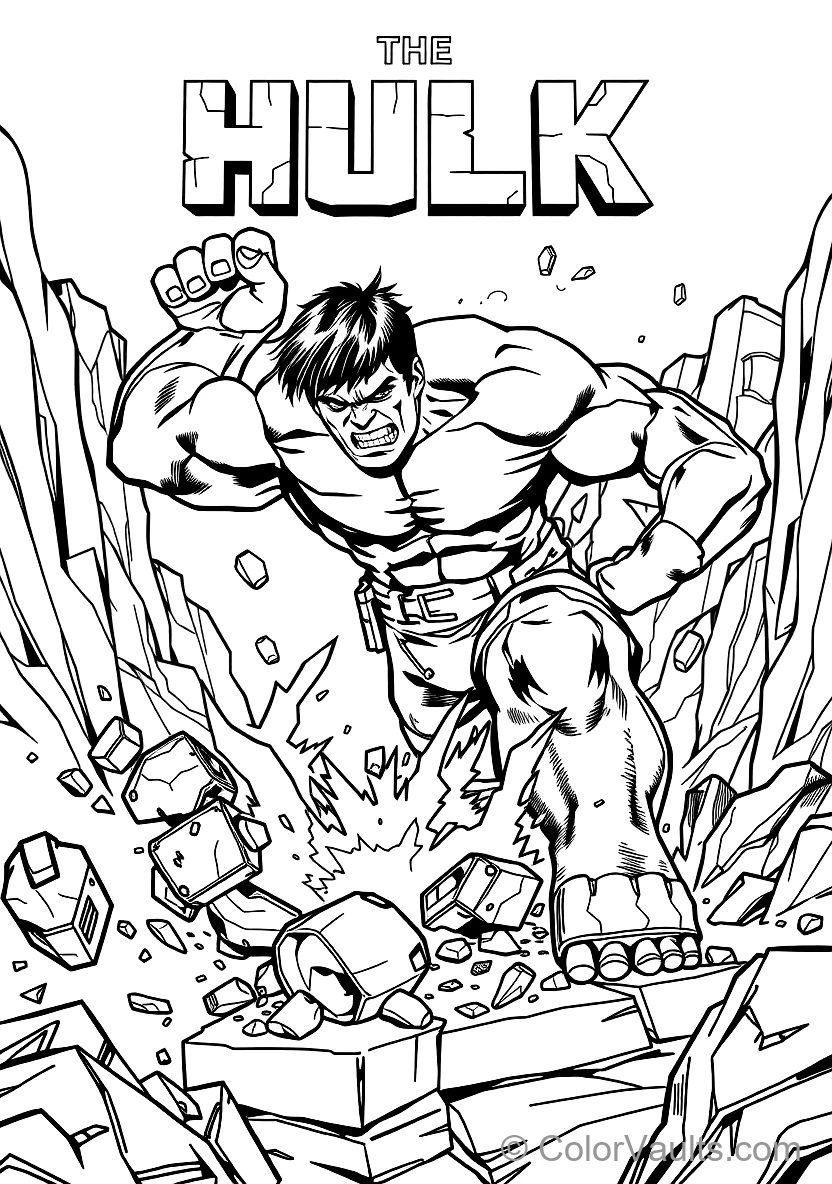Incredible Hulk Smashing Ground with Massive Clenched