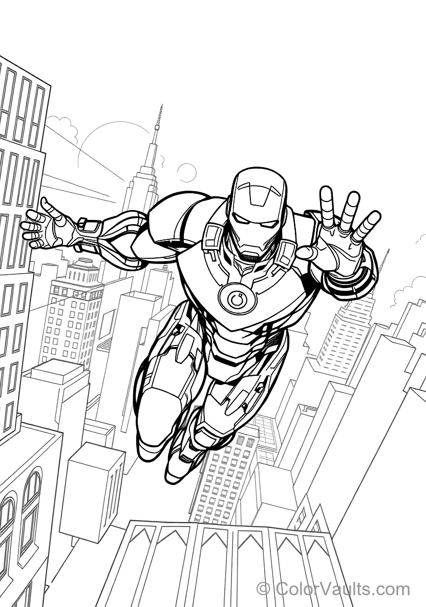 Iron Man Flying at Mach Speed with Repulsor Blasters (Scene 5)