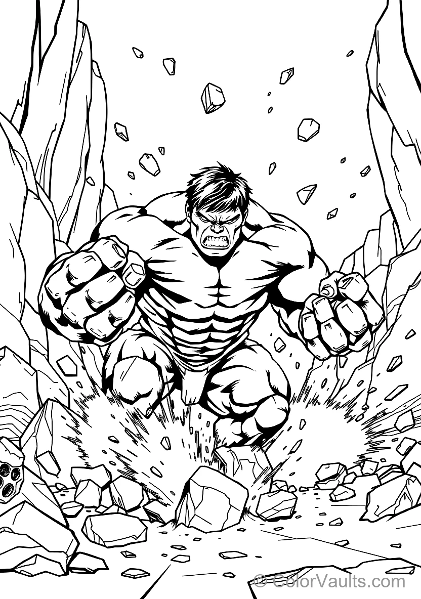 Incredible Hulk Smashing Ground with Massive Clenched (Scene 9)