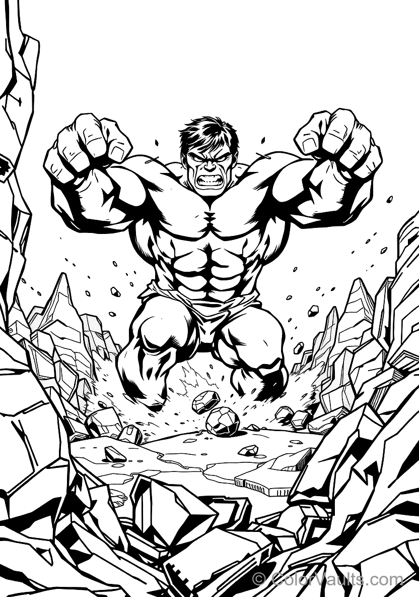 Incredible Hulk Smashing Ground with Massive Clenched (Scene 13)