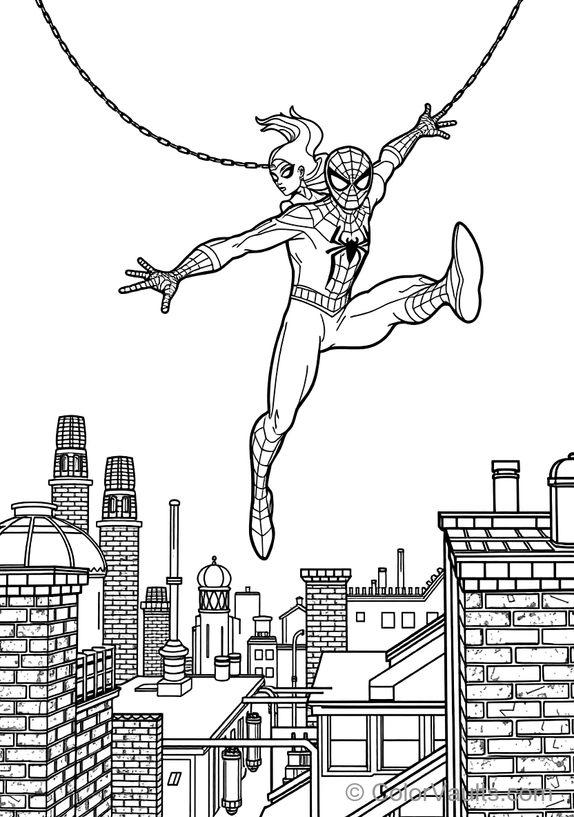 Spider-man et Spider-gwen Doing a Synchronized
