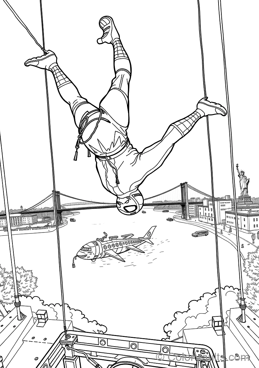 Miles Morales Performing an Acrobatic Mid-air Backflip (Scene 3)