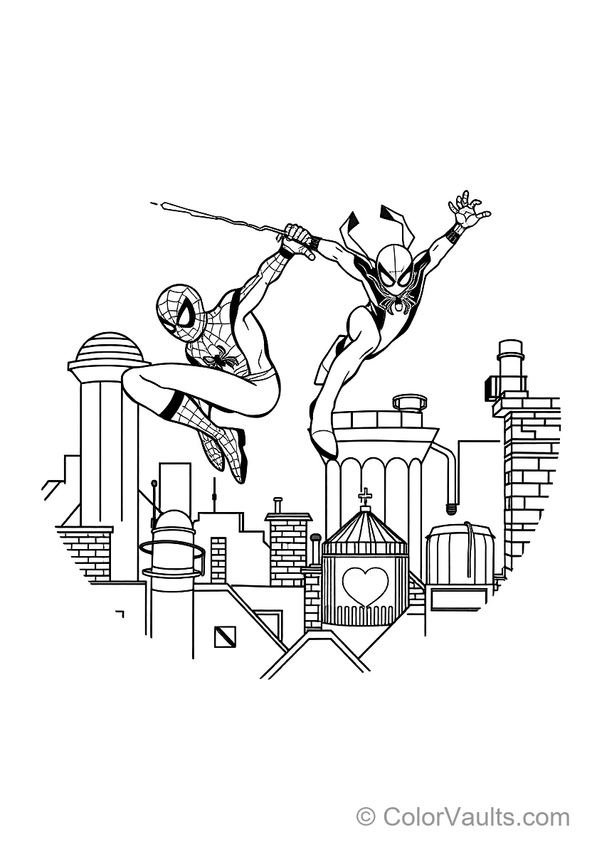 Spider-man et Spider-gwen Doing a Synchronized (Scene 5)