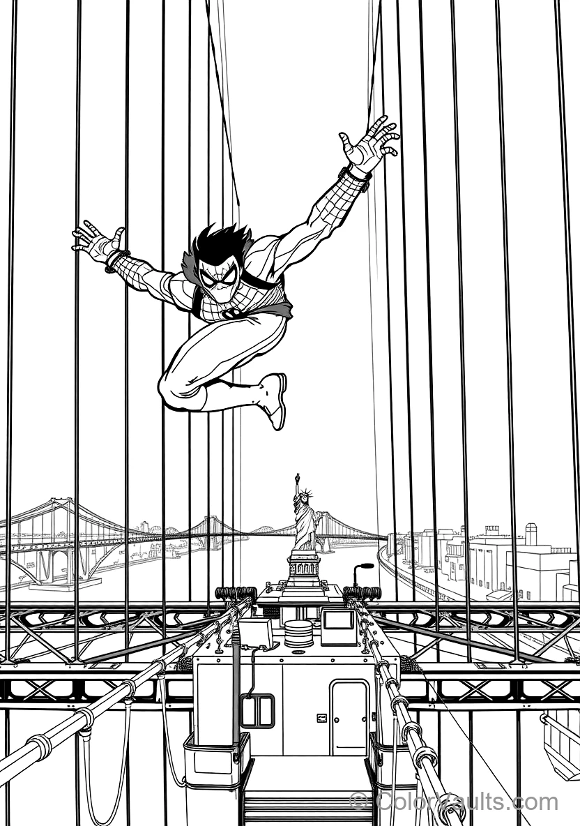 Miles Morales Performing an Acrobatic Mid-air Backflip (Scene 7)