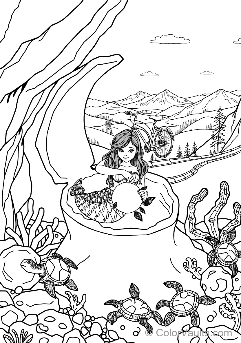 Two Mermaid Sisters Playing with a Glowing Pearl (Scene 41)