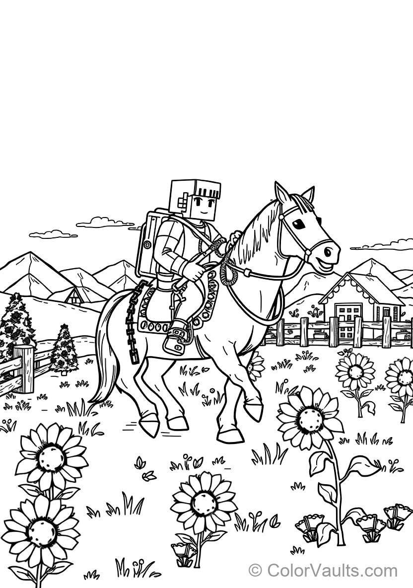 Minecraft & Voxel Worlds coloring page 2
