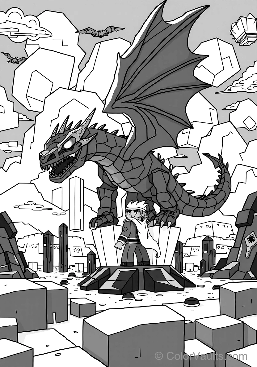 Minecraft & Voxel Worlds coloring page 3