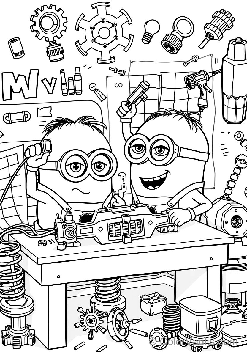 Cute Minion Bob with Teddy Bear Tim
