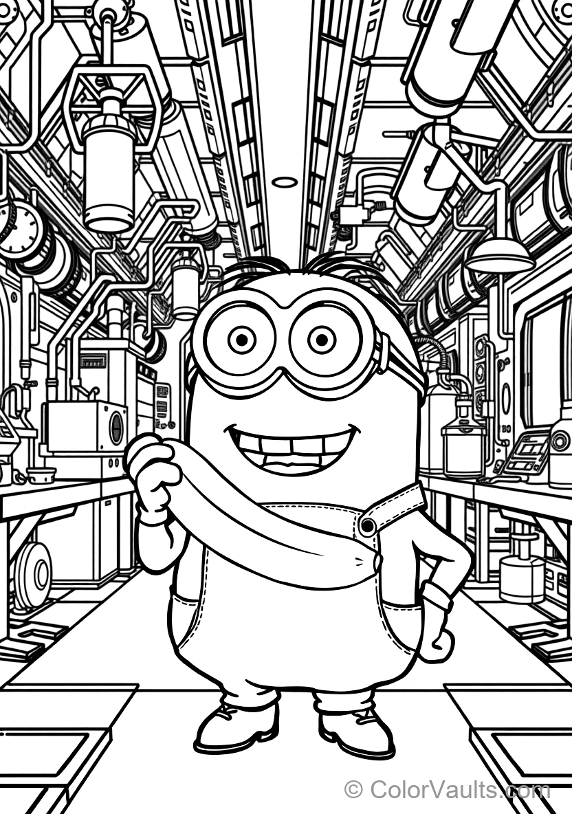 Minion Dave Playing with Gadgets