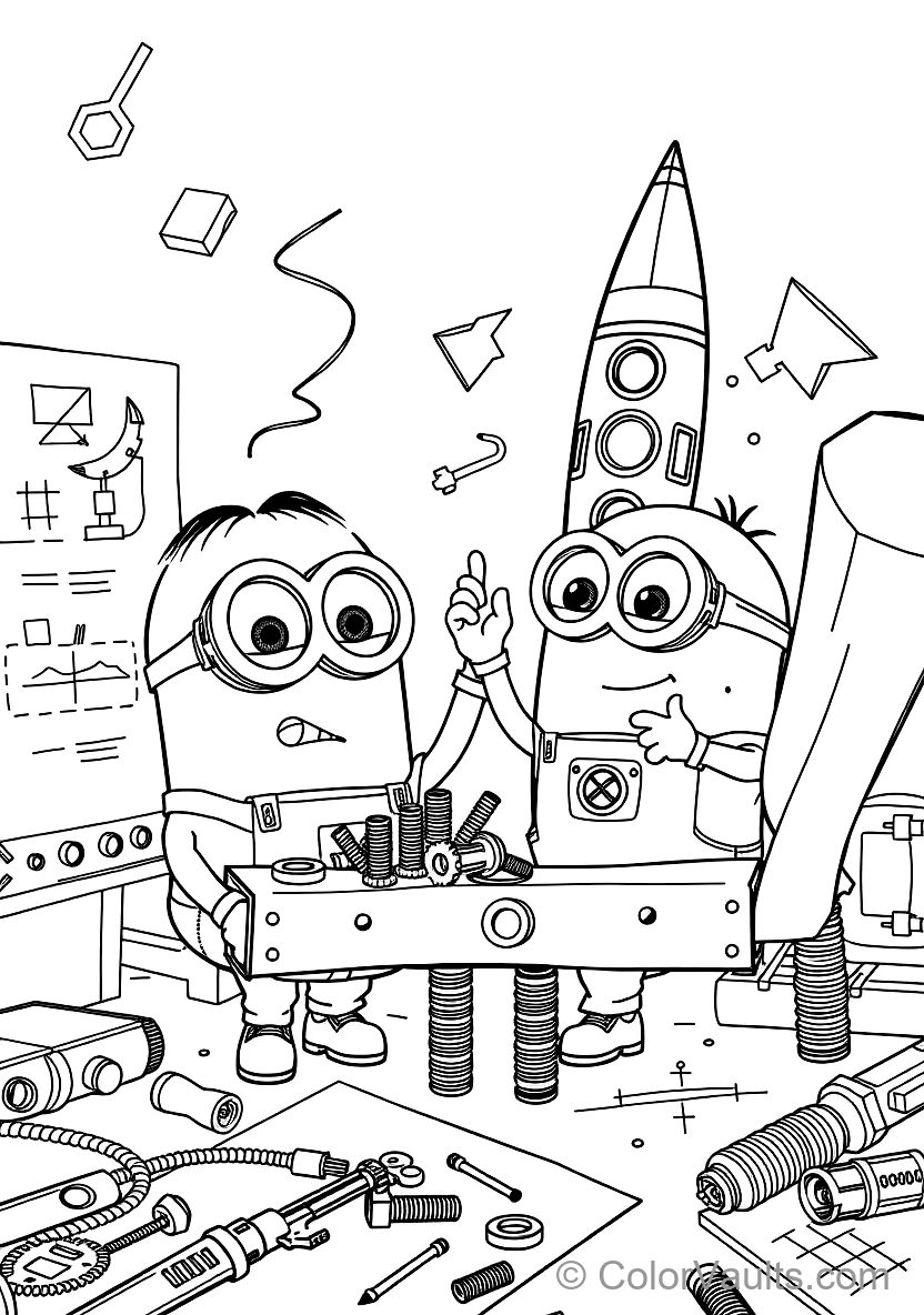 Minions Working in the Secret Lab (2)