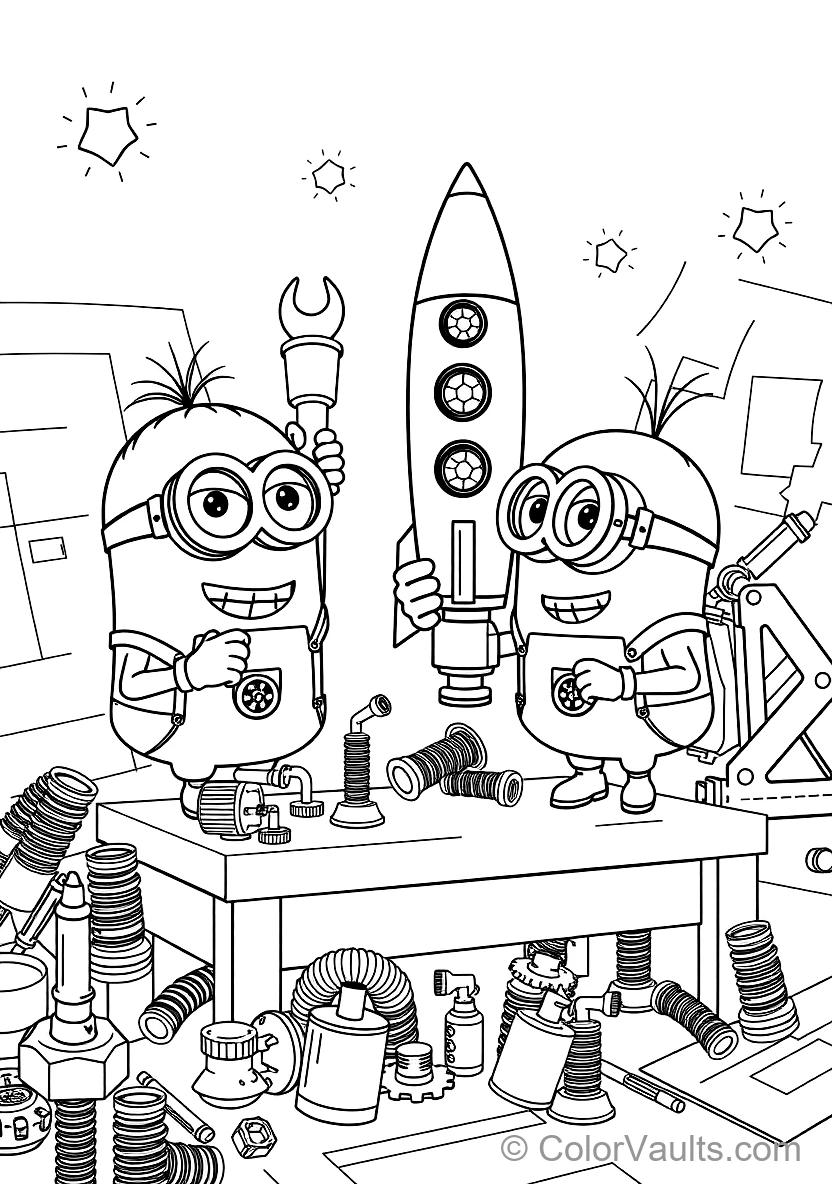 Minions Building a Super Rocket (2)