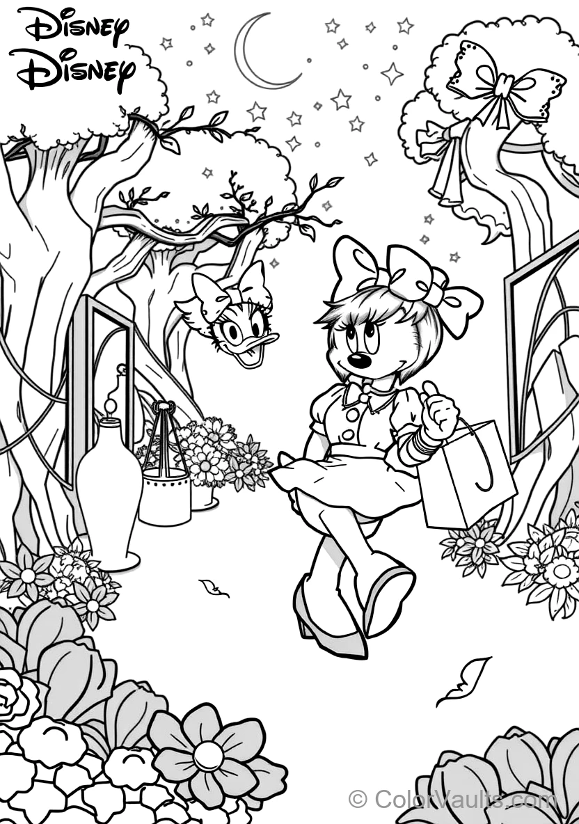 Minnie Mouse & Daisy coloring page 2