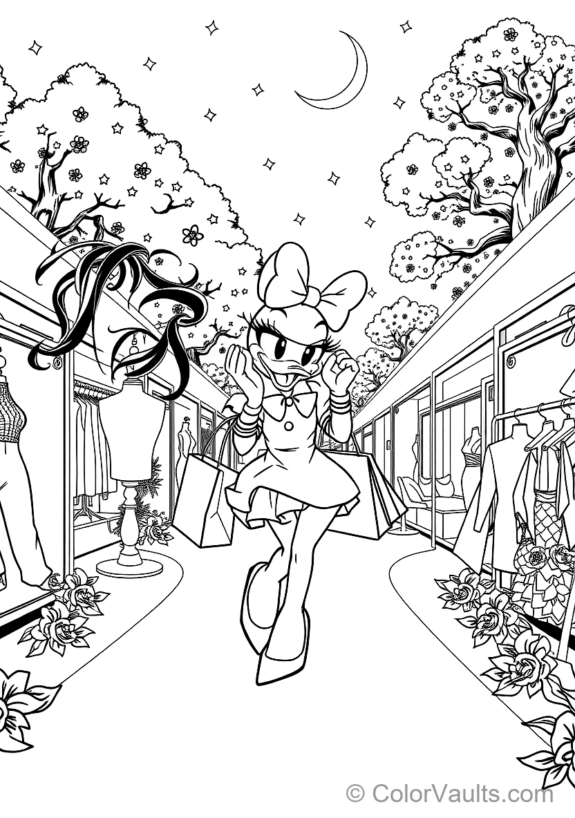 Minnie Mouse & Daisy coloring page 3