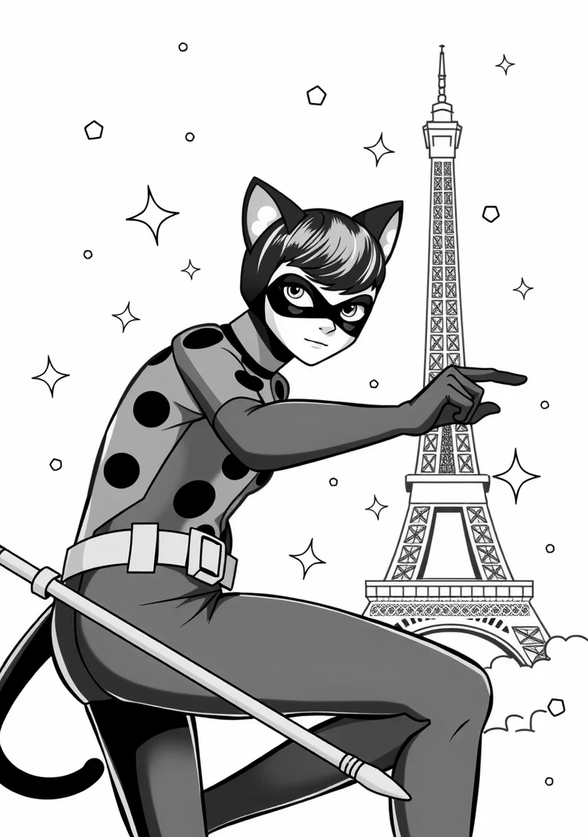 Miraculous: Ladybug & Cat Noir coloring page 3