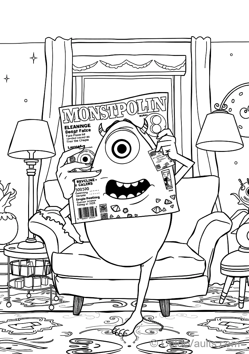 Mike Wazowski Proudly Showing Off His Face on (Scene 5)