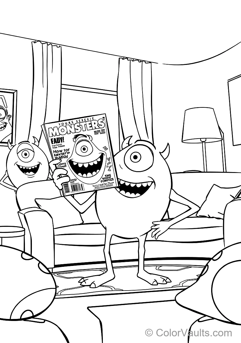 Mike Wazowski Proudly Showing Off His Face on (Scene 13)