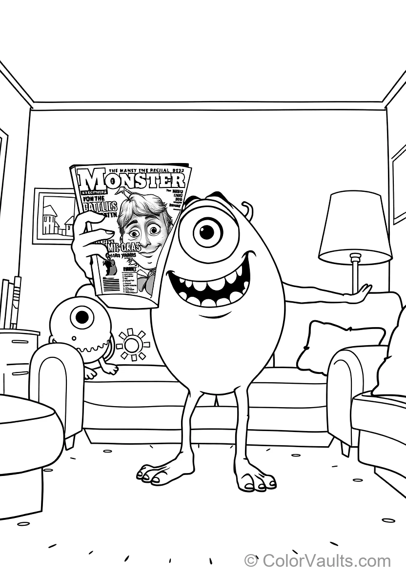 Mike Wazowski Proudly Showing Off His Face on (Scene 15)