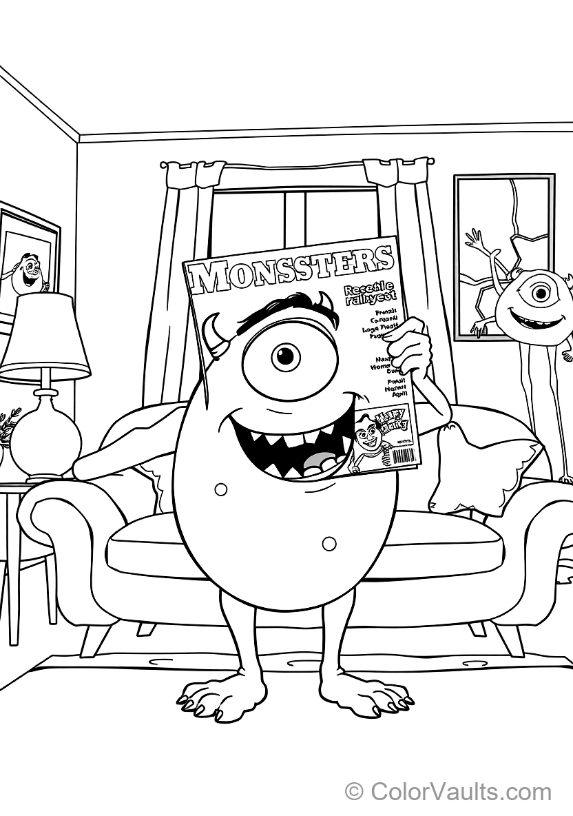 Mike Wazowski Proudly Showing Off His Face on (Scene 17)