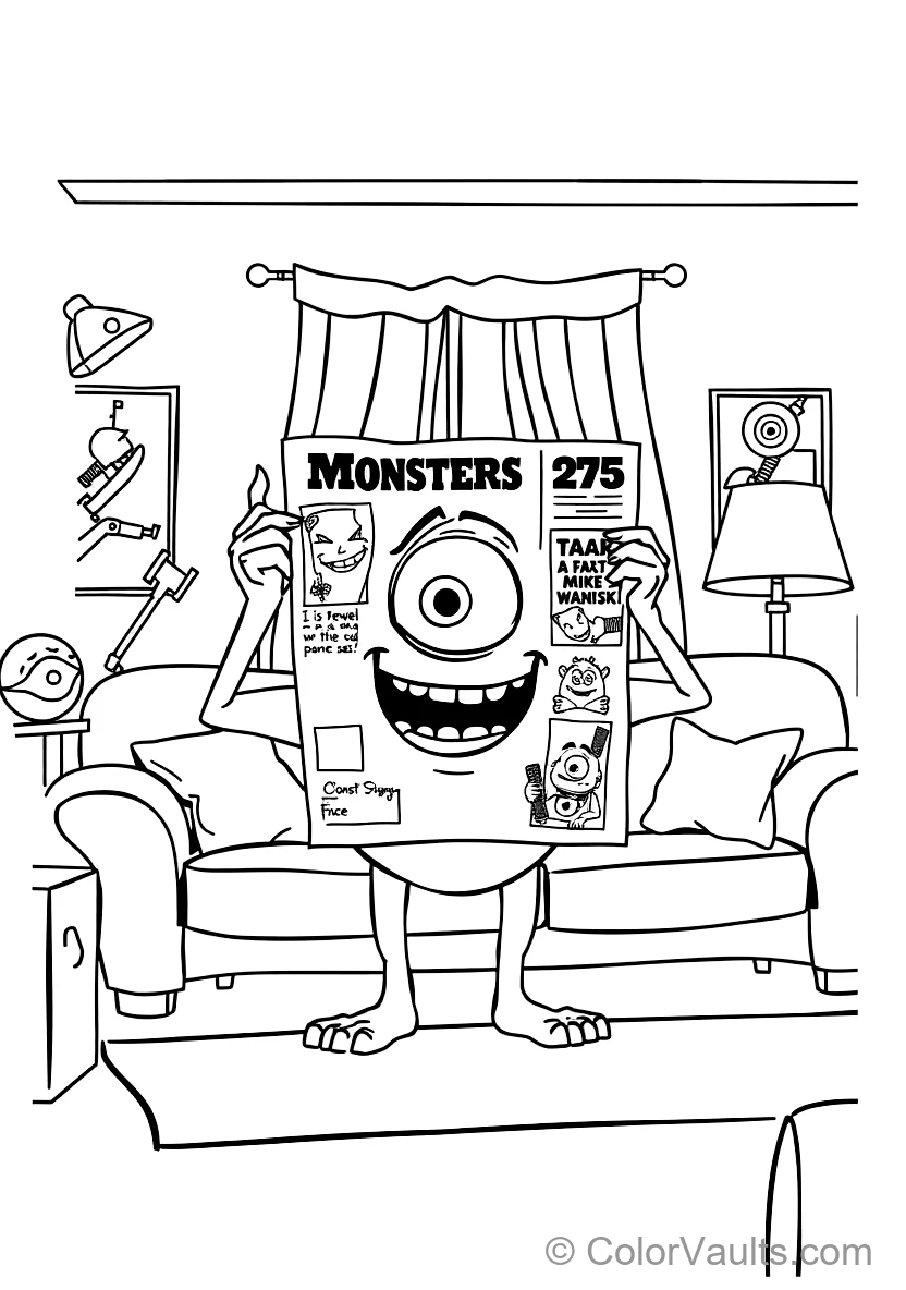 Mike Wazowski Proudly Showing Off His Face on (Scene 21)