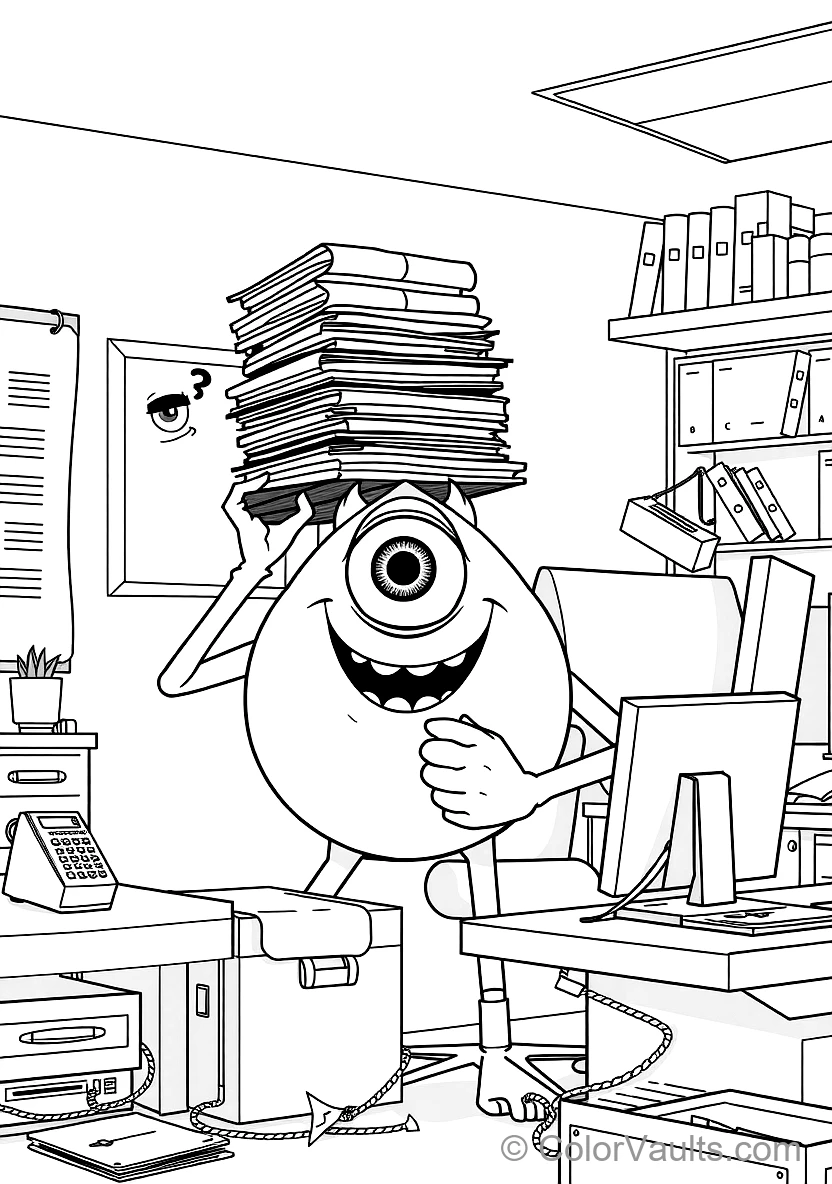 Mike Wazowski the Round One-eyed Green Monster (Scene 5)