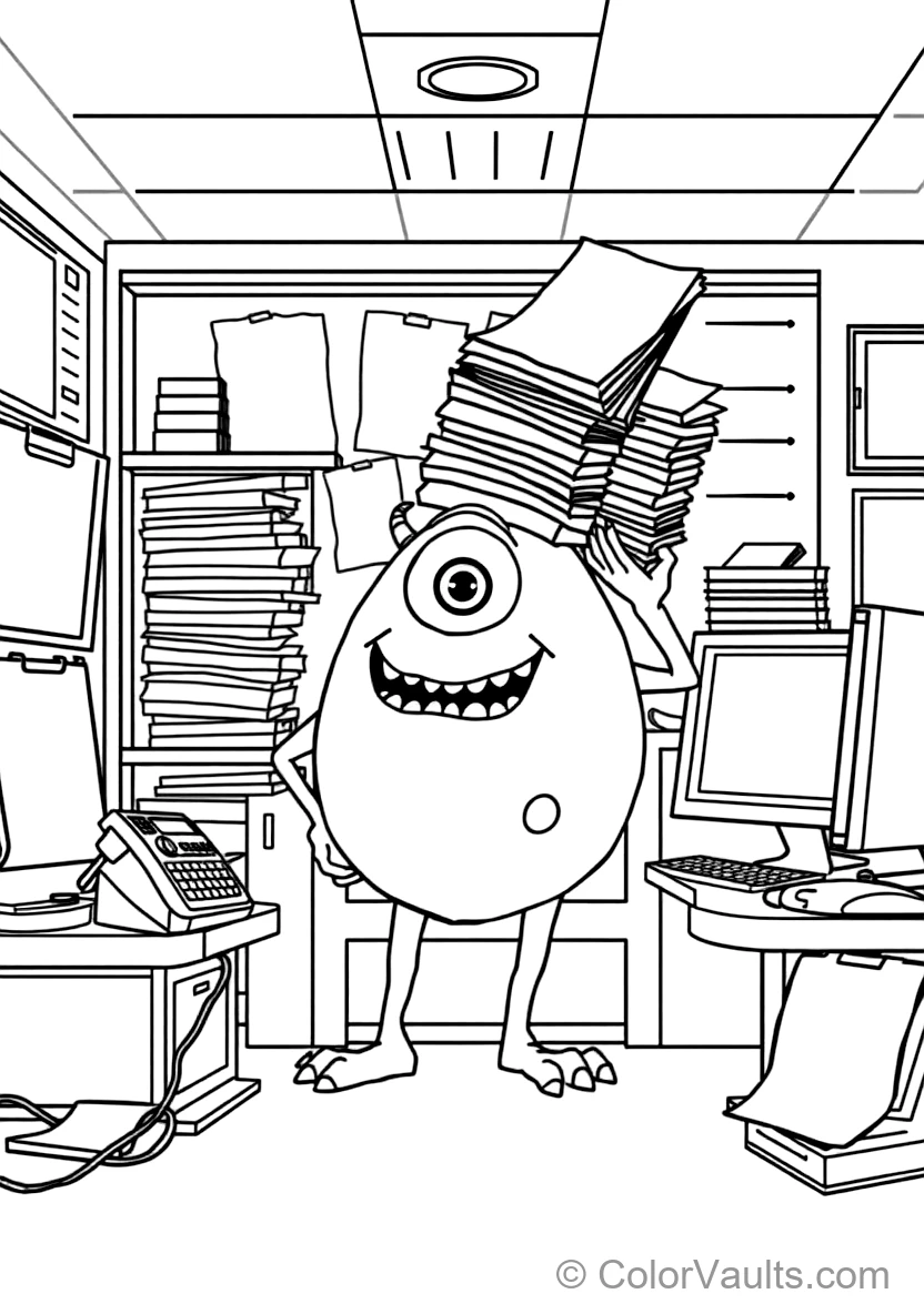 Mike Wazowski the Round One-eyed Green Monster (Scene 10)