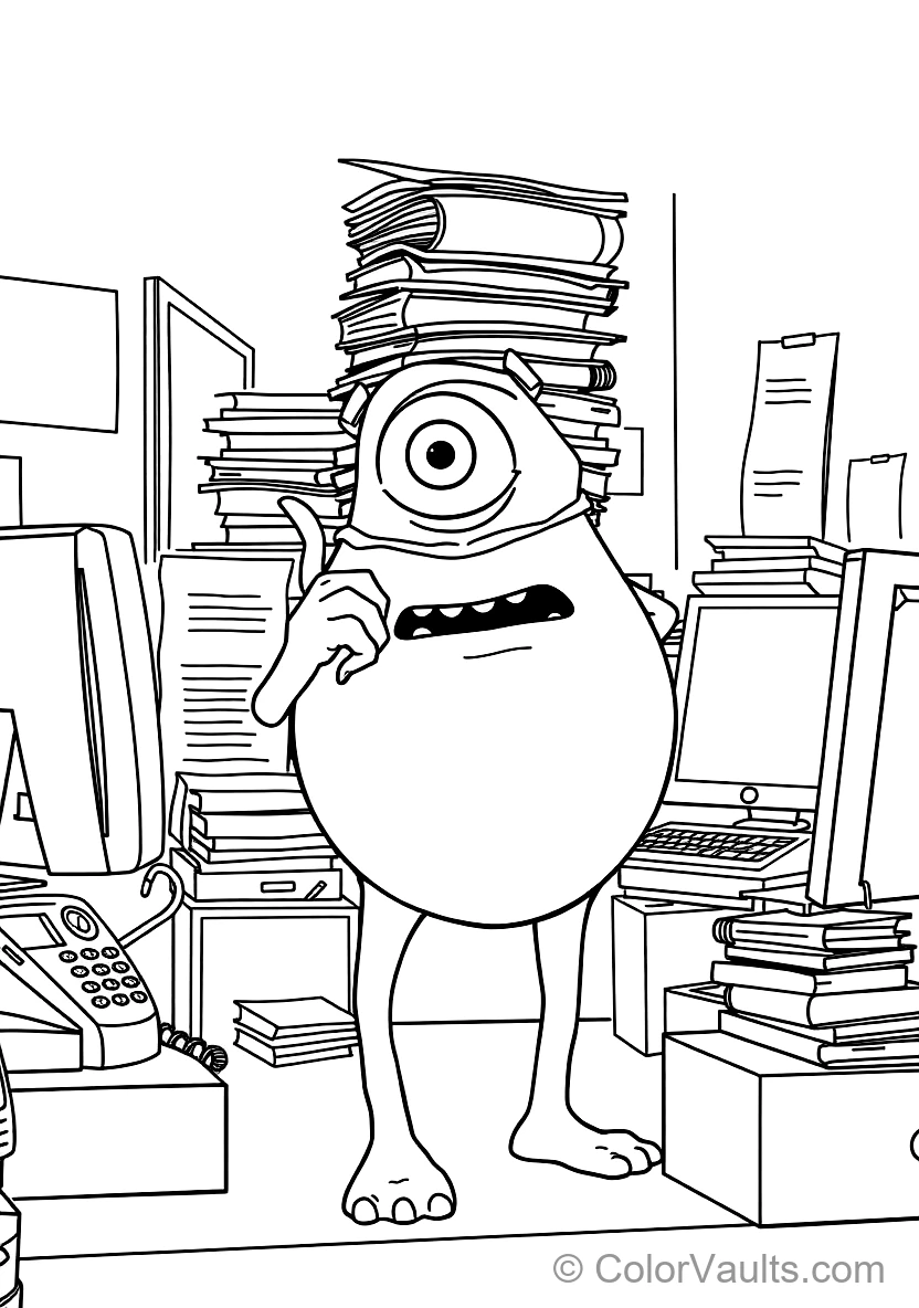 Mike Wazowski the Round One-eyed Green Monster (Scene 16)