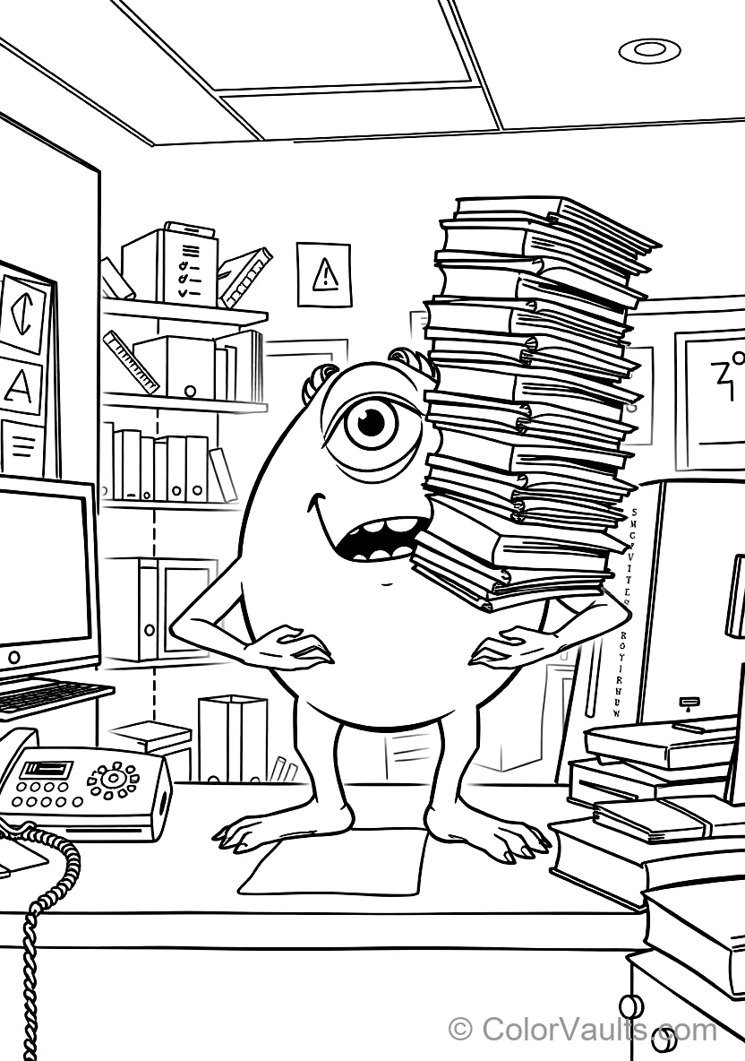 Mike Wazowski the Round One-eyed Green Monster (Scene 18)