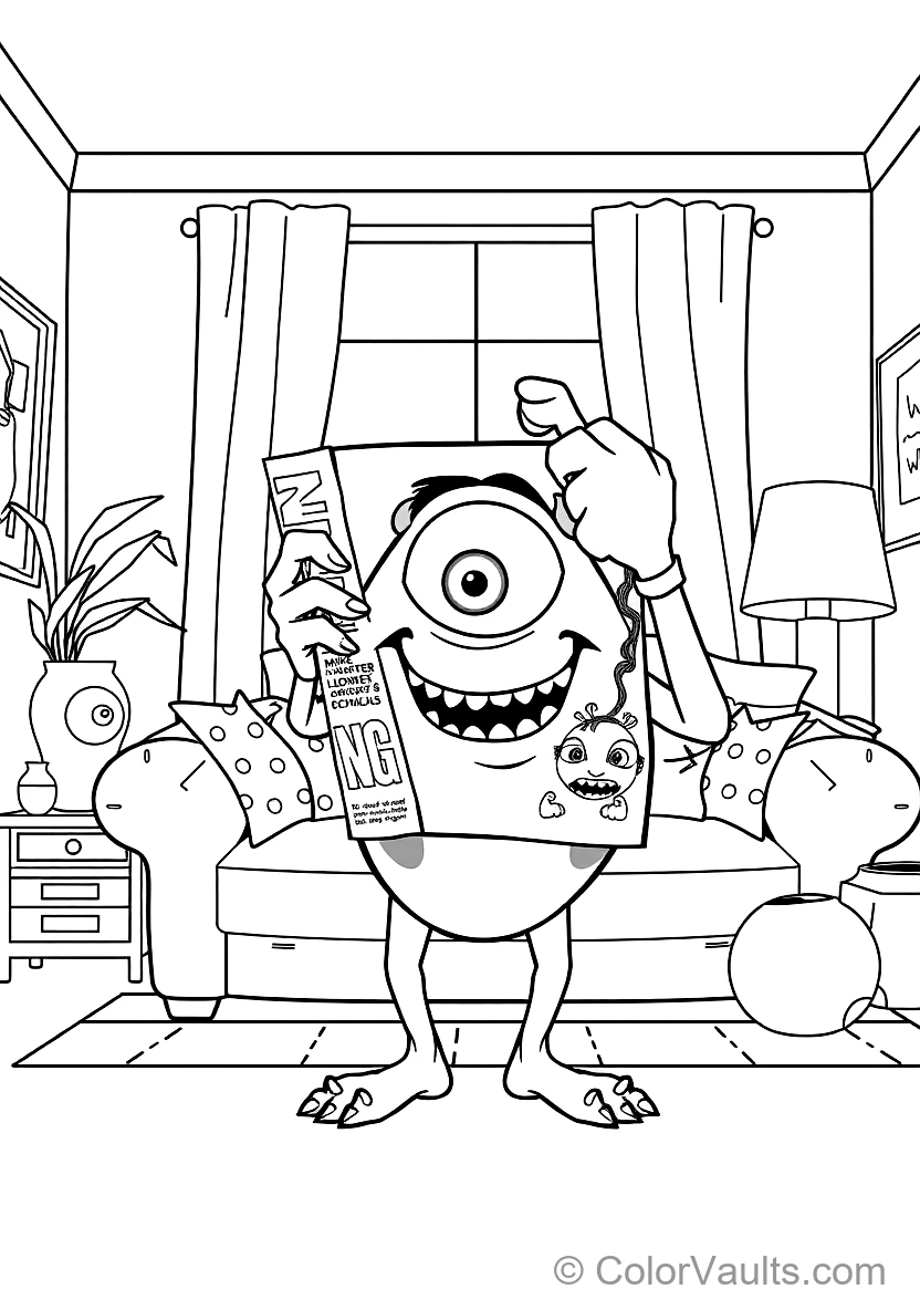 Mike Wazowski Proudly Showing Off His Face on (Scene 29)