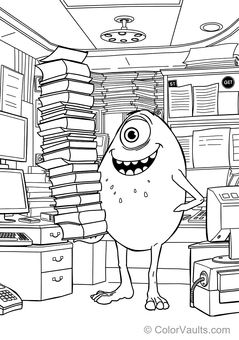 Mike Wazowski the Round One-eyed Green Monster (Scene 34)