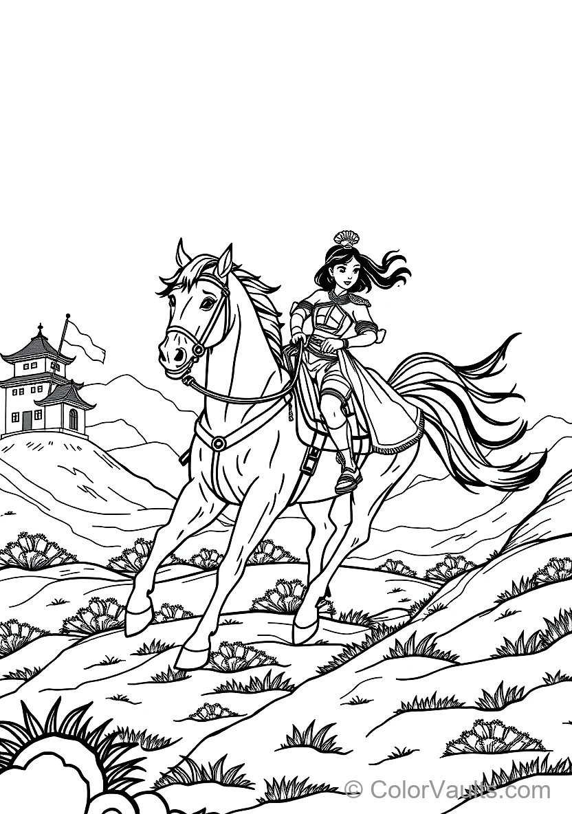 Mulan and Mushu Lighting Fireworks on Palace Roof