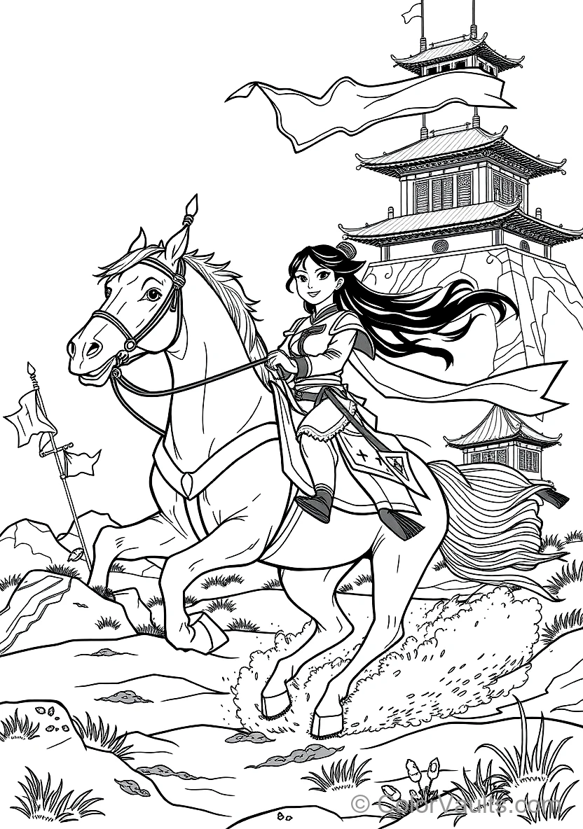 Mulan Climbing the Wooden Post with Dragon Weights