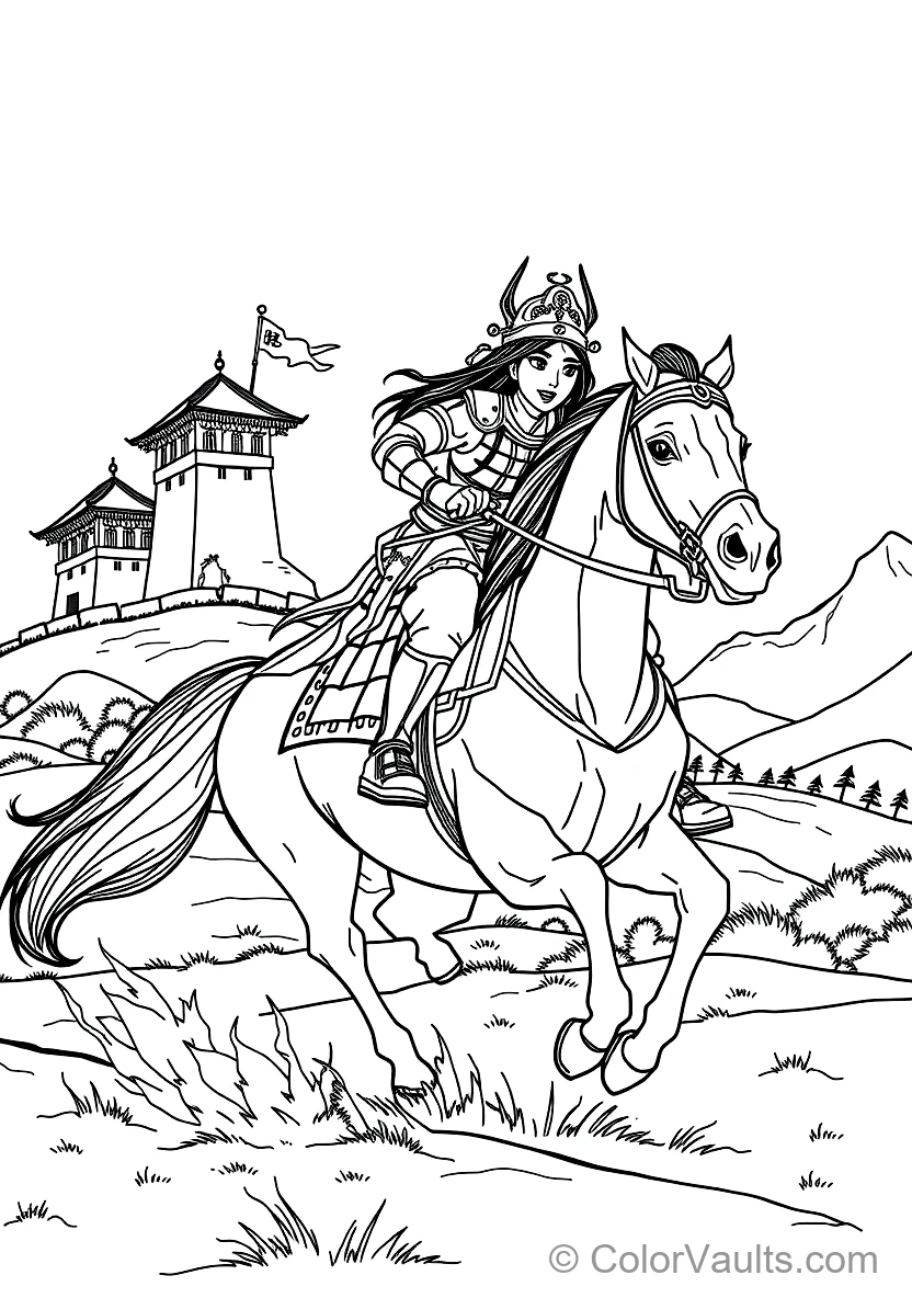 Mulan and Li Shang Smiling Together at Home
