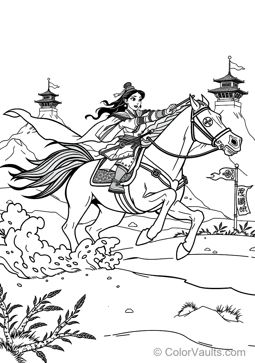 Shan Yu the Hun Leader on the Great Wall of China
