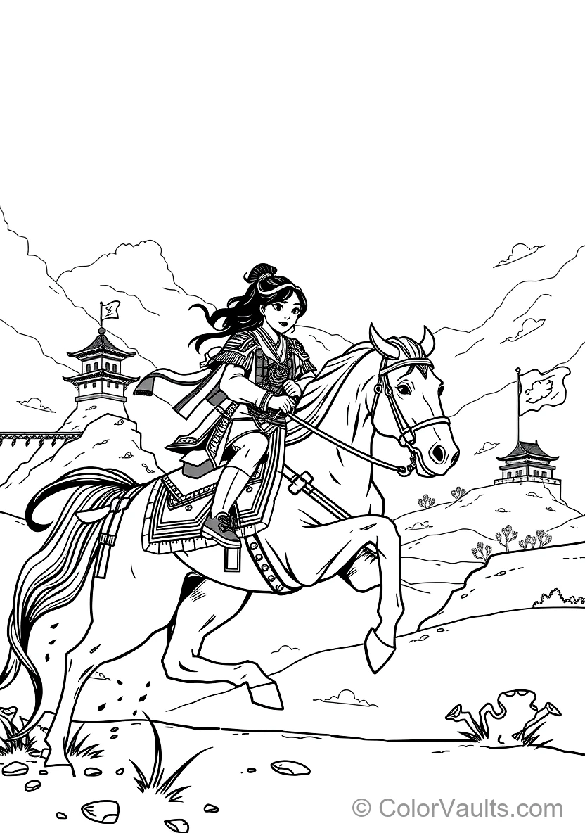 Mulan Reunited with Her Father Zhou with Love