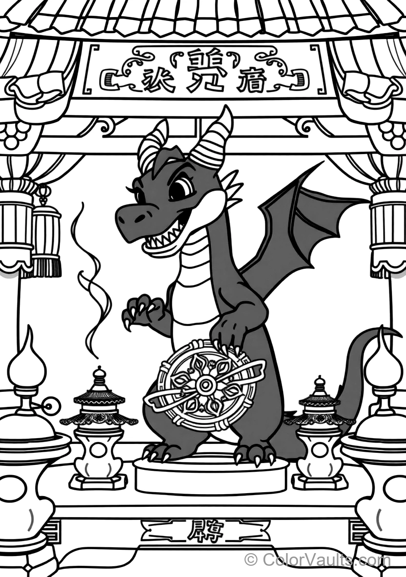 Mushu the Miniature Red Dragon with Cri-kee Cricket (Scene 31)