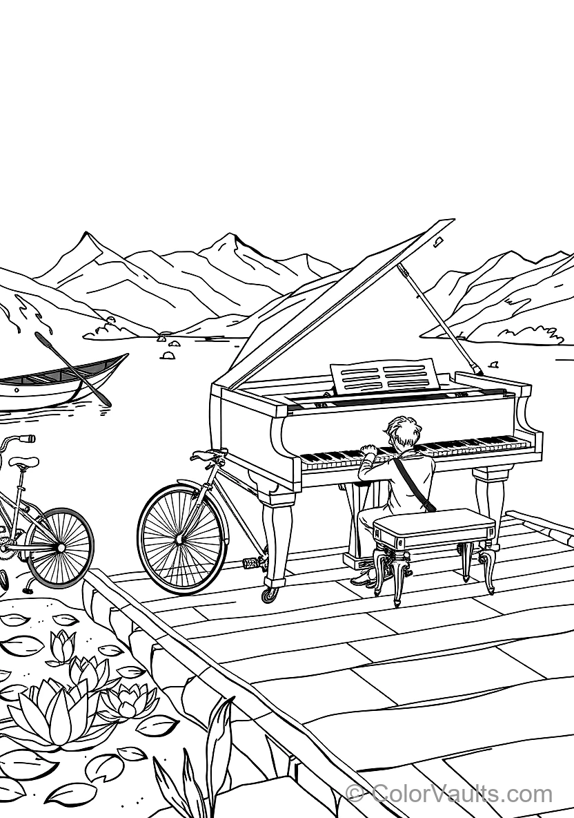 Music & Musical Instruments coloring page 2