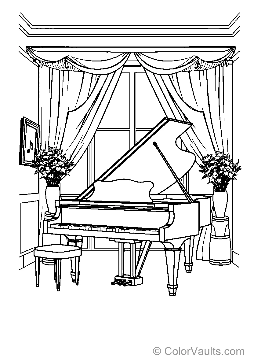 Grand Piano in Elegant Room