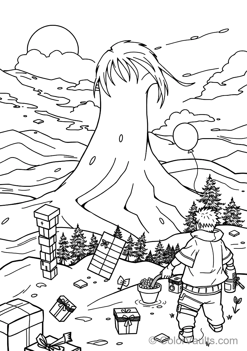 Gaara of the Sand with Hair and Sand Gourd (Scene 2)