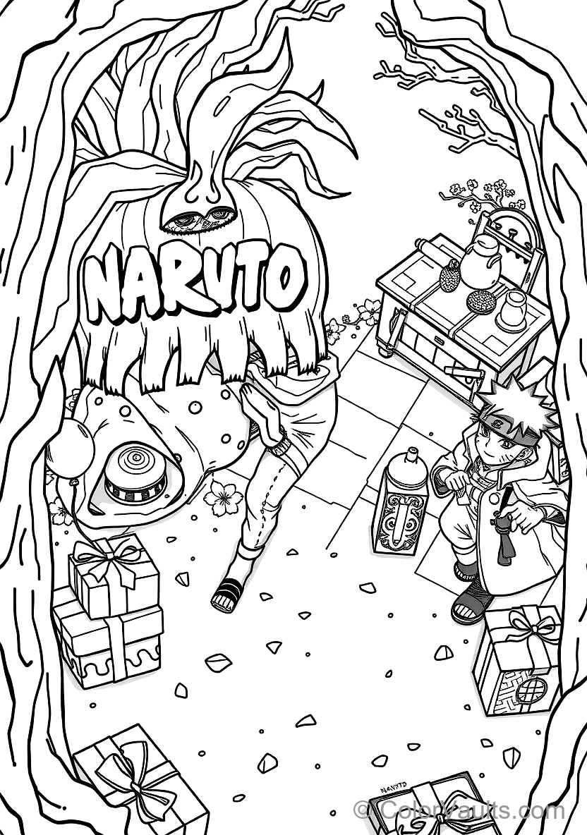 Naruto Uzumaki in Kurama Chakra Cloak with Glowing (Scene 2)