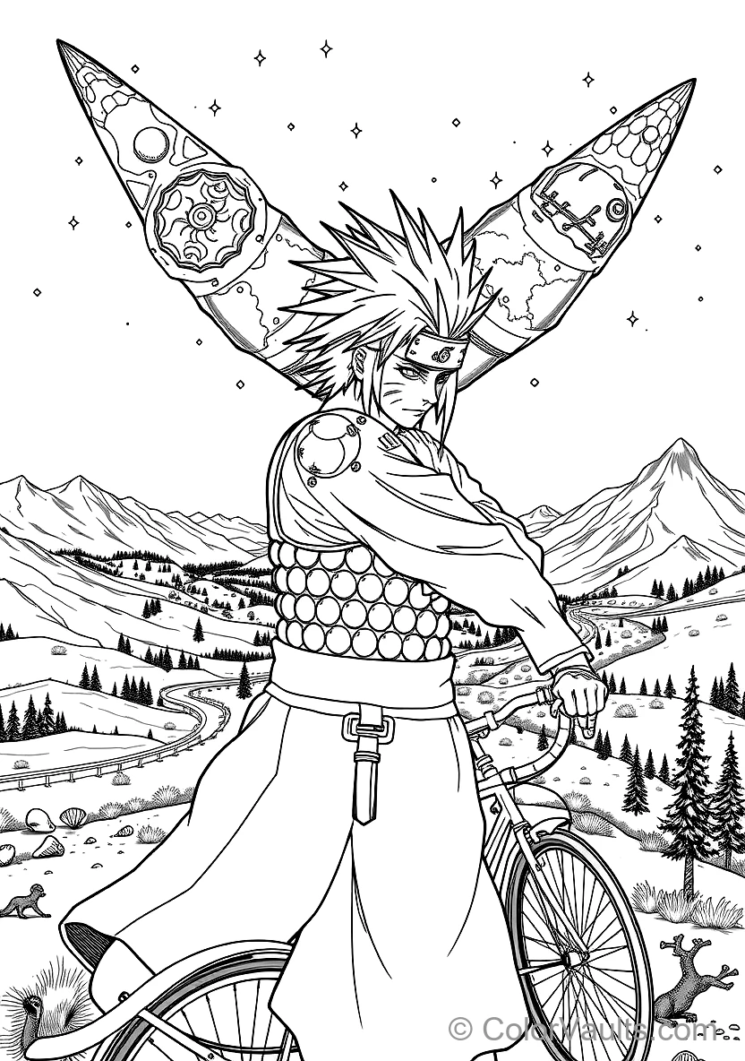 Madara Uchiha with Long Spiky Mane and Samurai Armor (Scene 2)