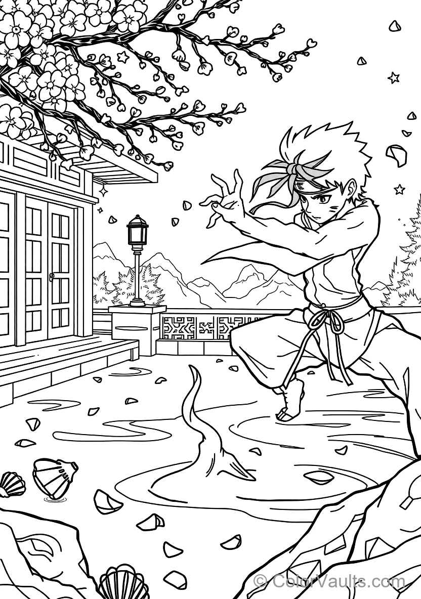 Hinata Hyuga with Byakugan Veins Focused (Scene 2)