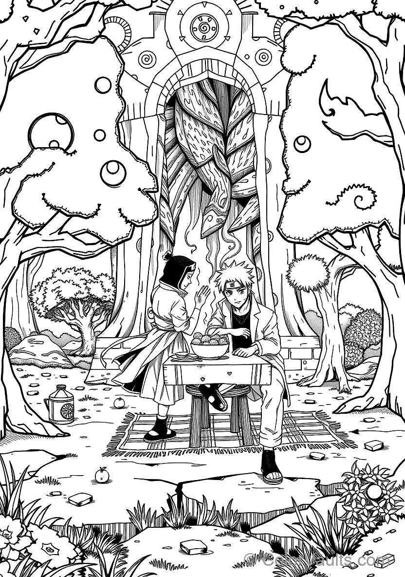 Might Guy Opening the Eighth Gate of Death with Steam (Scene 2)