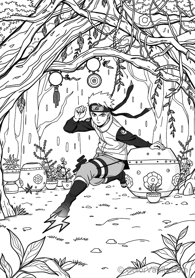 Kakashi Hatake with Lightning Blade Raikiri Glowing (Scene 3)