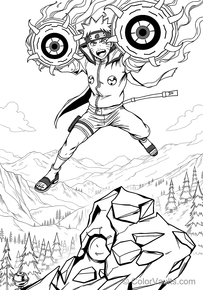 Naruto Uzumaki in Sage Mode with Eye Markings (Scene 6)