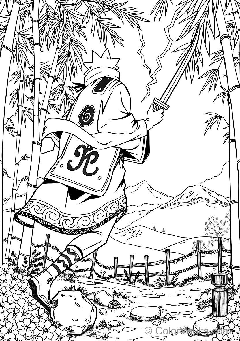 Minato Namikaze the Flash with Fourth Hokage Haori