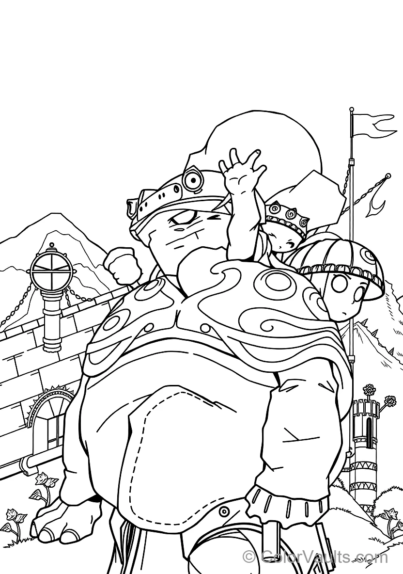 Jiraiya the Toad Sage in Sage Mode with Ma and Pa
